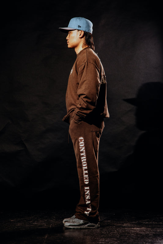 Brown Sunwashed Sweatpants