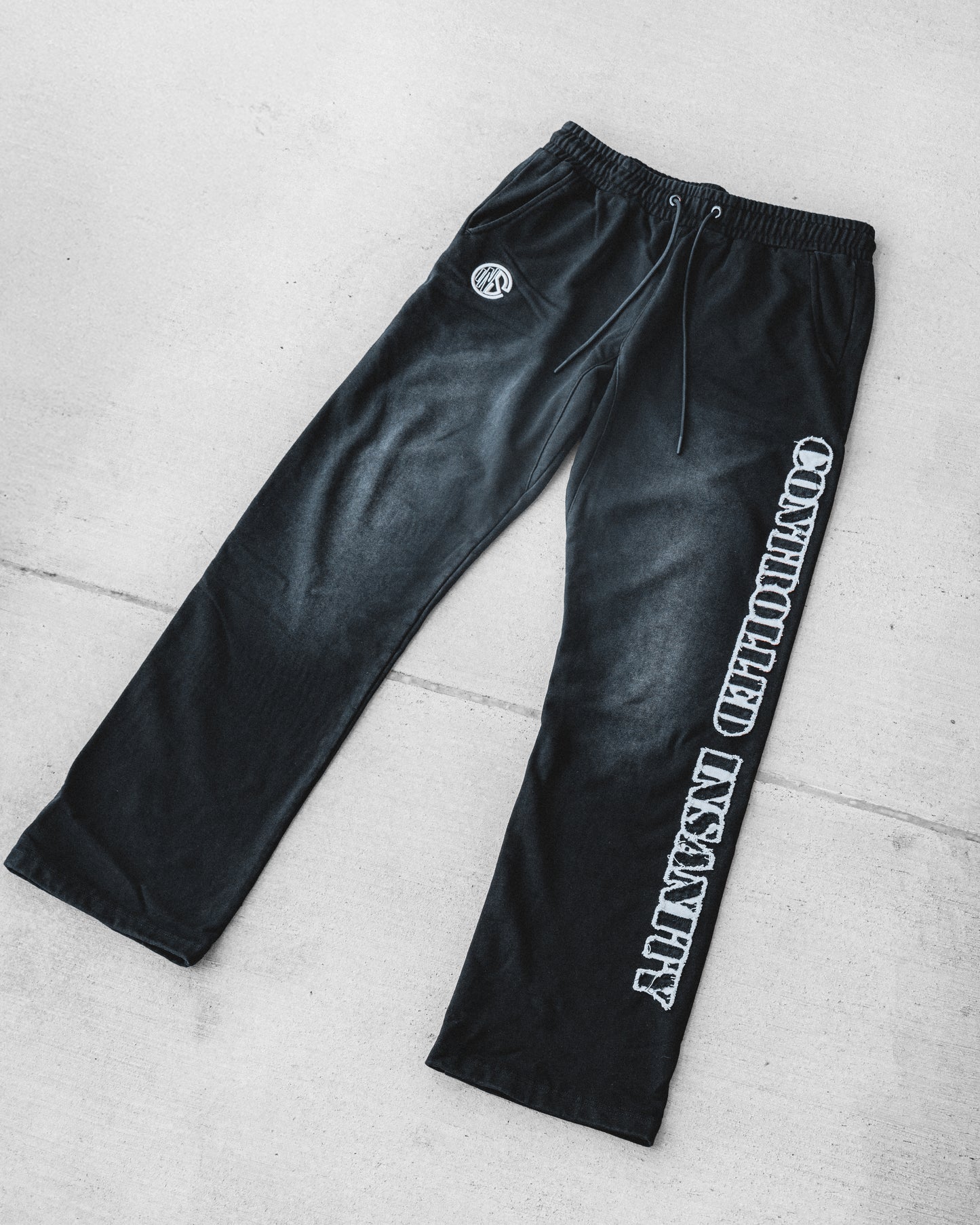 Black Sunwashed Sweatpants