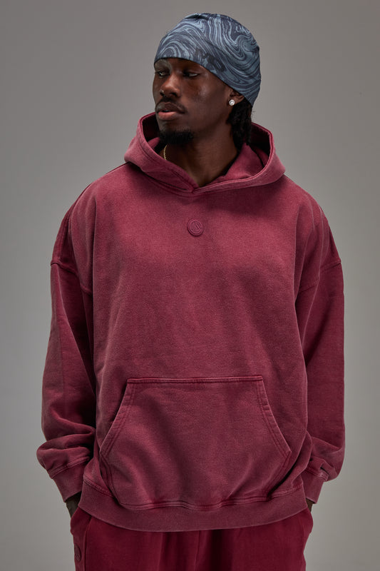 Washed Red Heavyweight Pullover