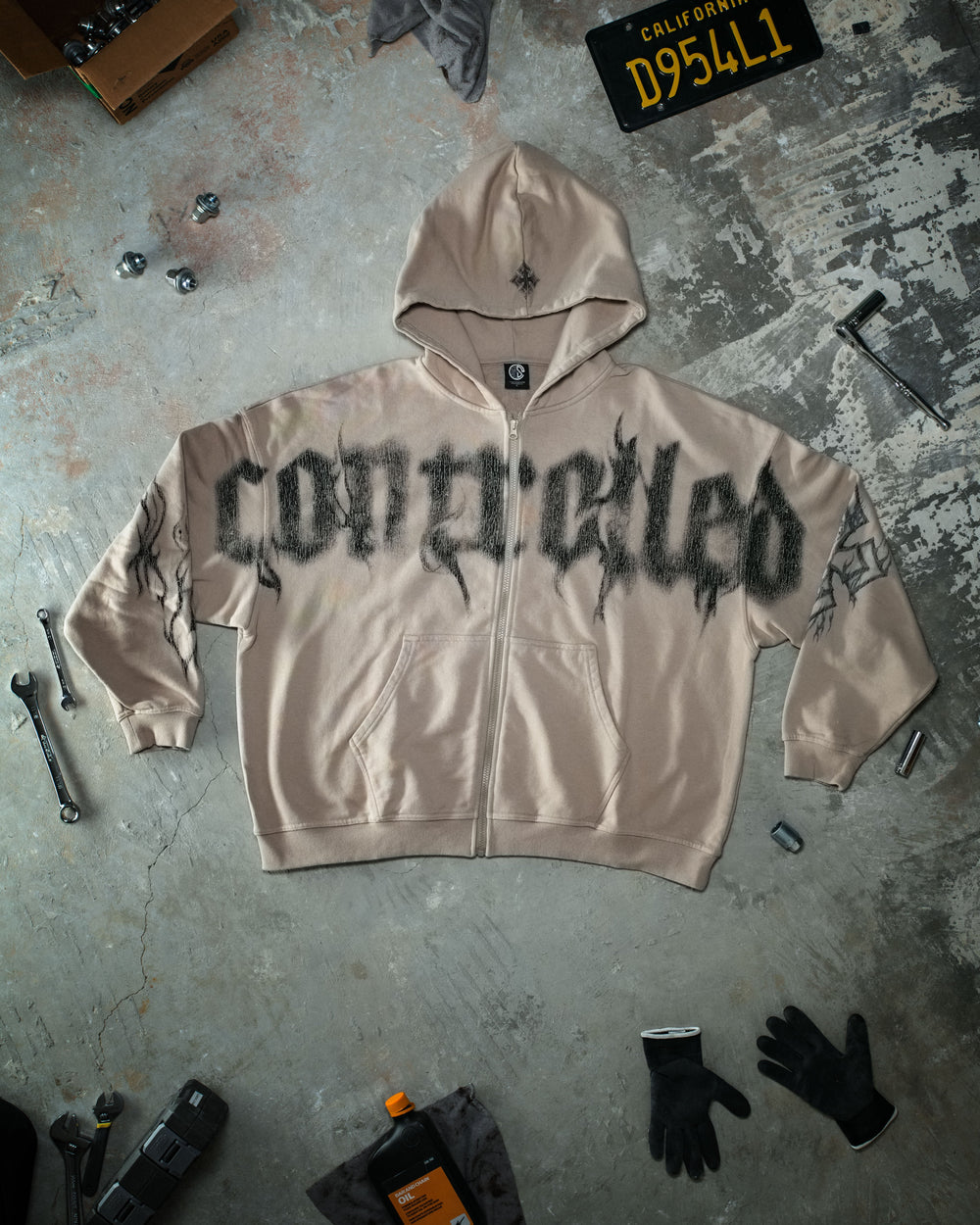 Ghost Zip Up - Creme