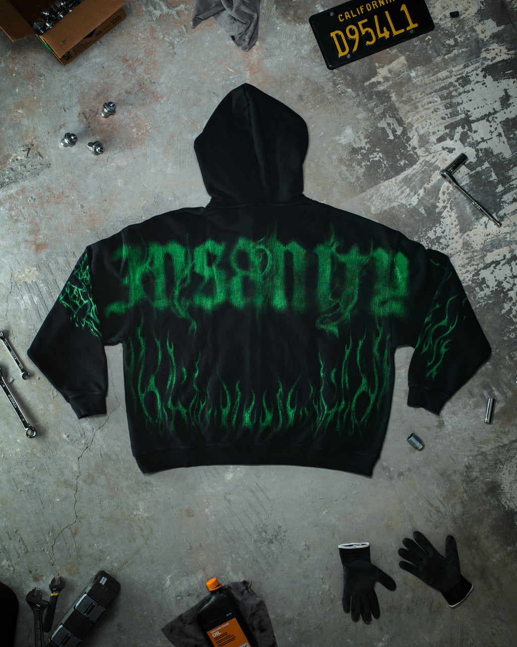 Ghost Zip Up Toxic Green