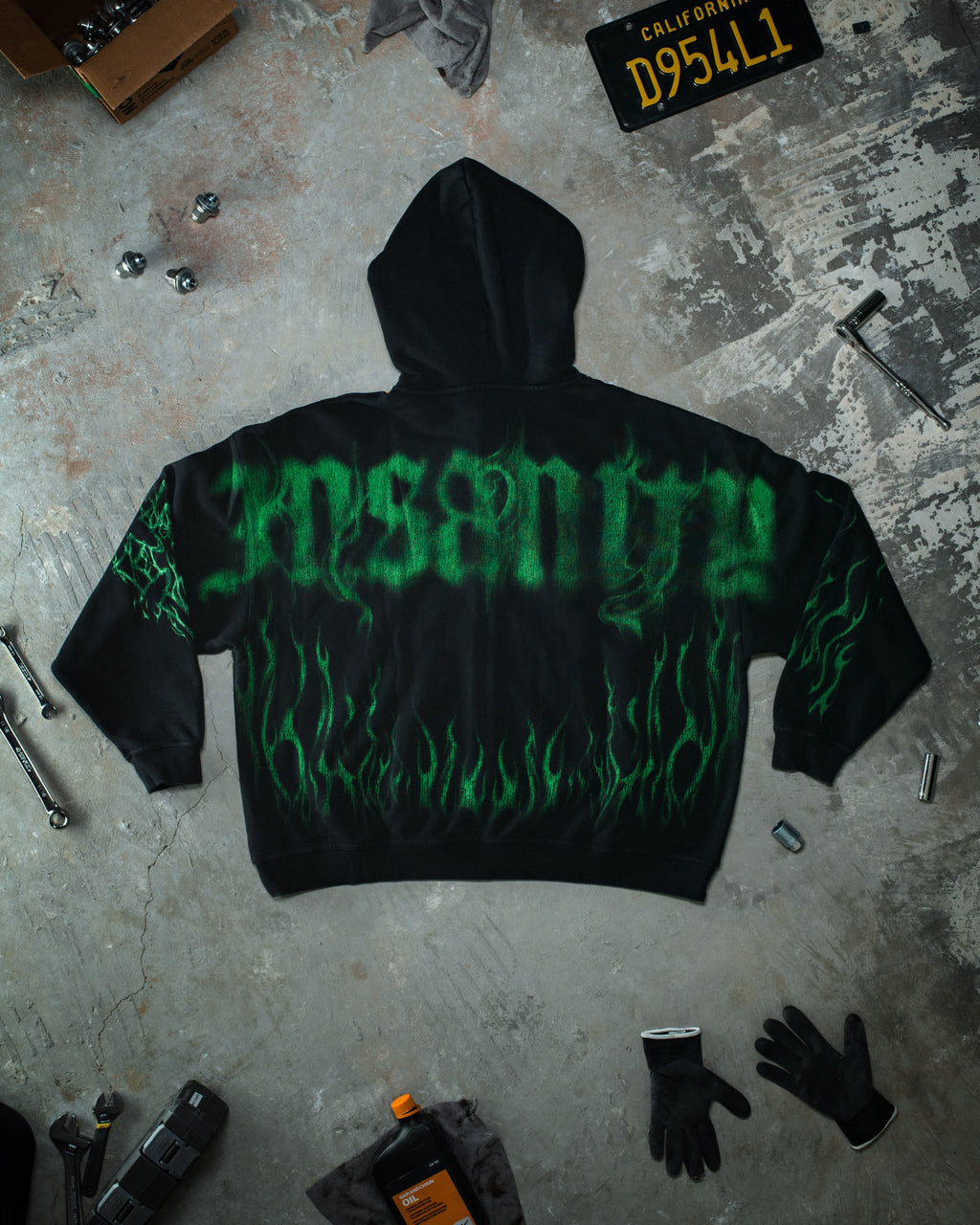 Ghost Zip Up - Toxic Green