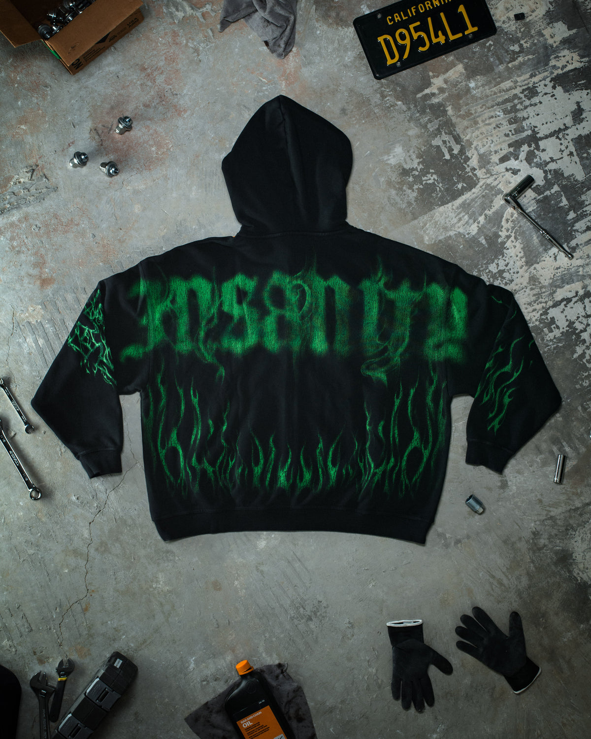 Ghost Zip Up - Toxic Green