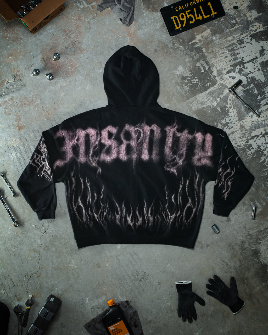 Ghost Zip Up - Glossy Pink