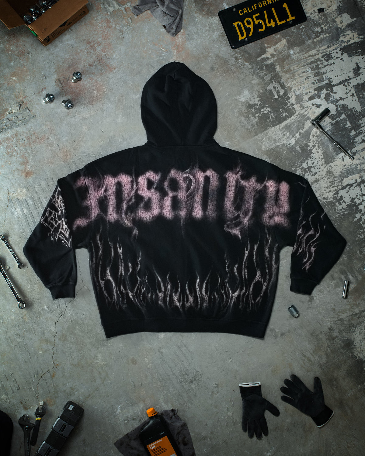 Ghost Zip Up - Glossy Pink