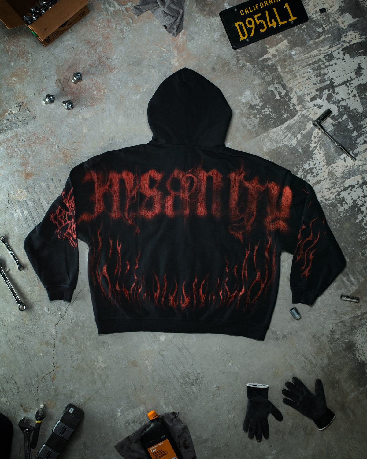 Ghost Zip Up - Blood Red