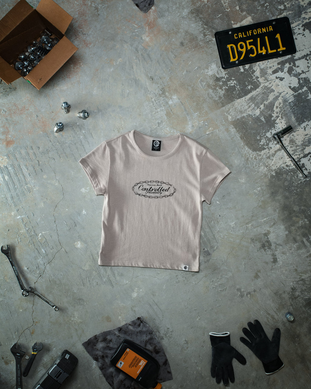 Chained Baby Tee - Creme