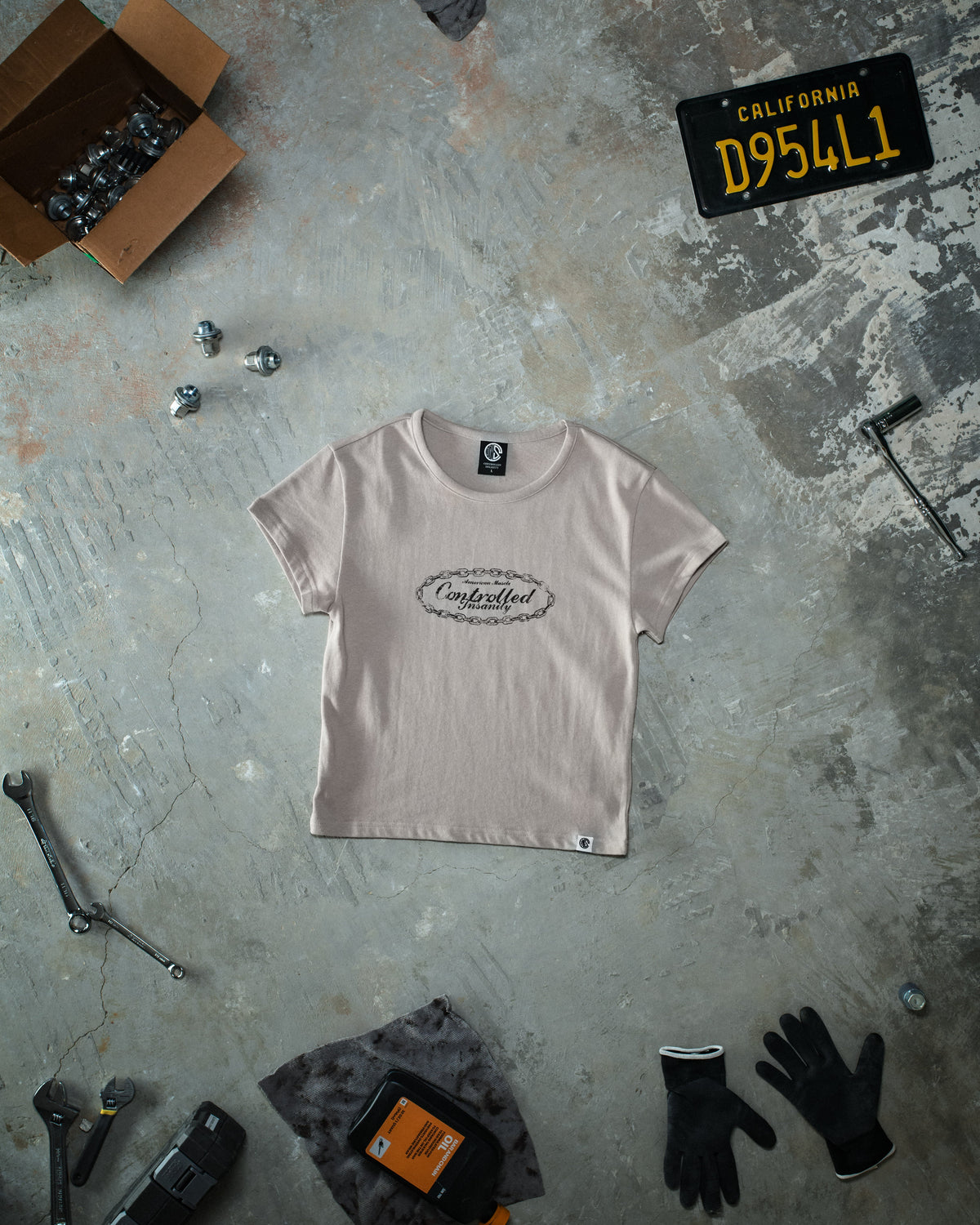 Chained Baby Tee - Creme