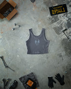 Cropped Chain Tank - Gray