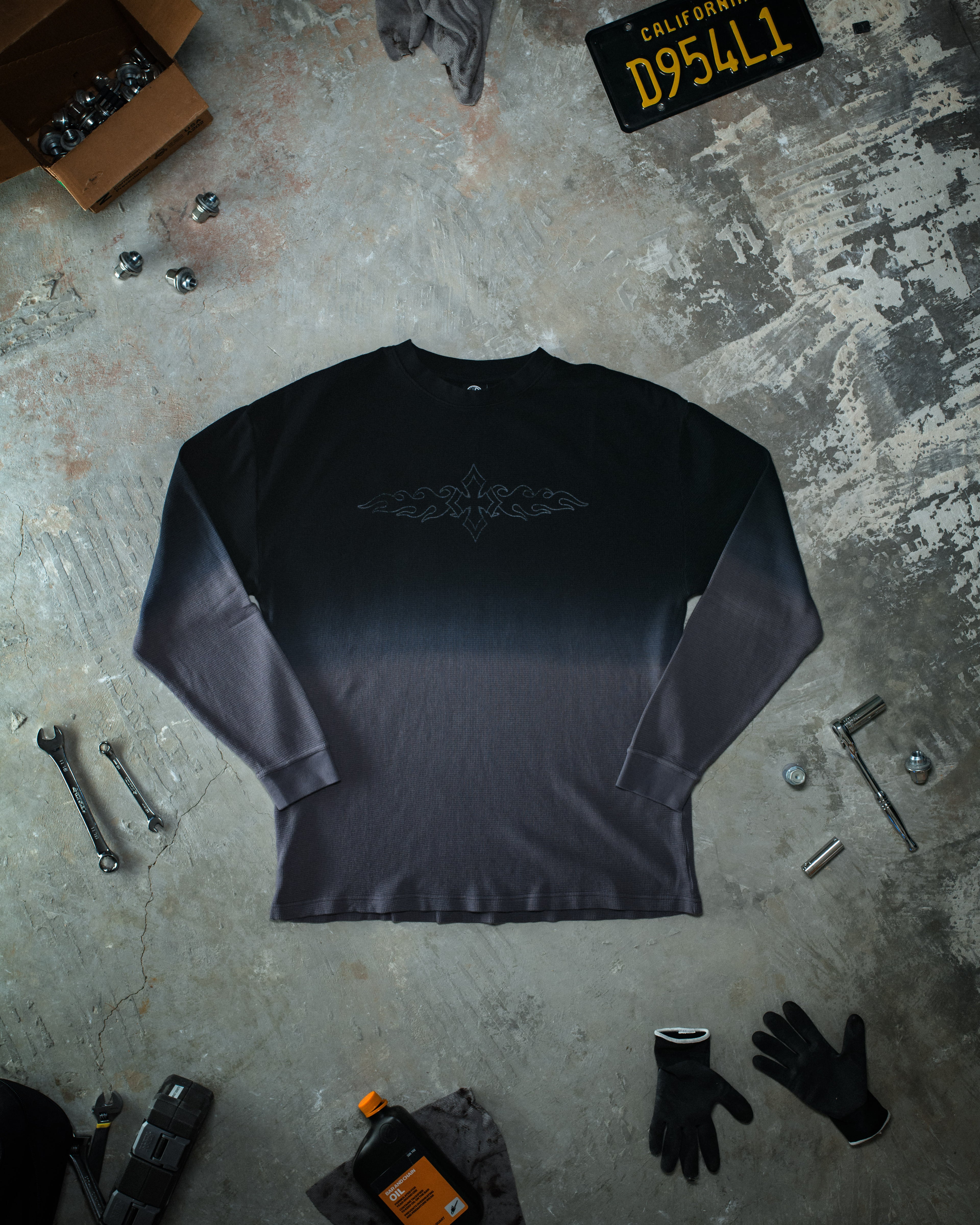Hombre Thermal Grey Faded