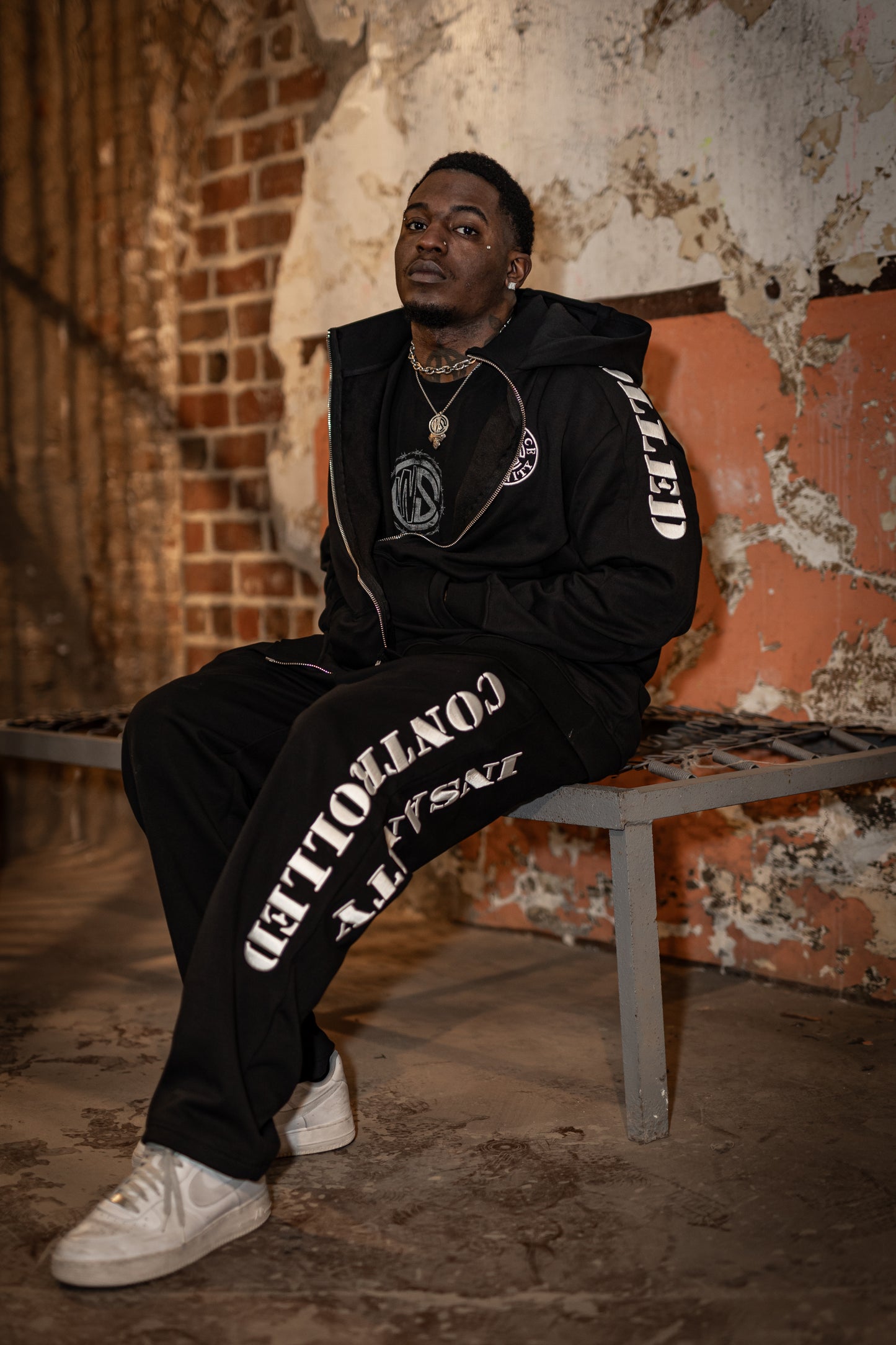 Whiteout Shadow Zip Up Hoodie