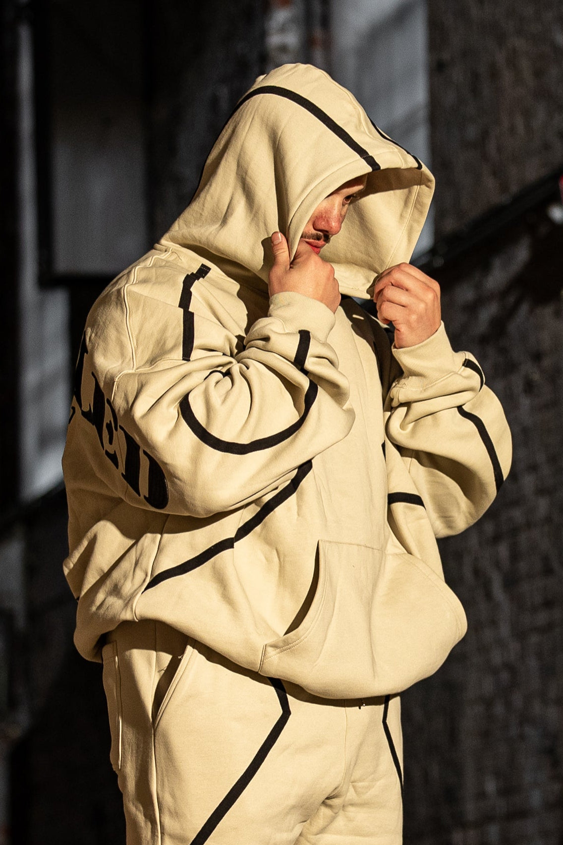 Beige Tech Hoodie