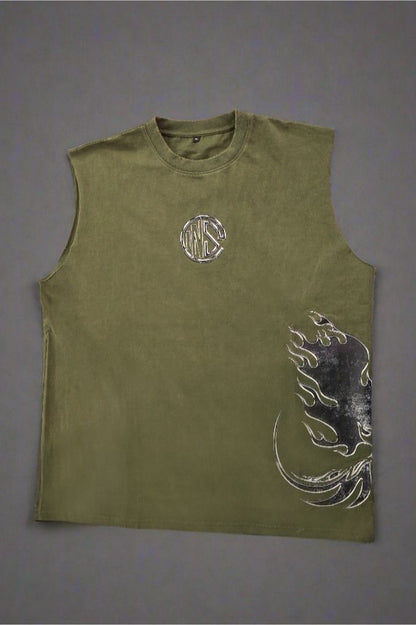 Forest Green Rising Phoenix Cutoff