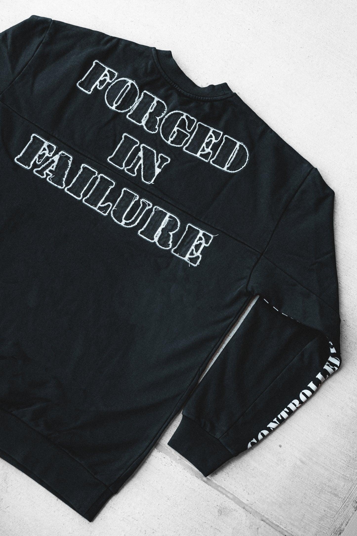 Black Forged in Failure Crewneck