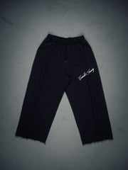 Signature Wideleg Sweats - Pitch Black