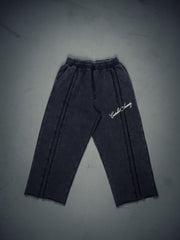 Signature Wideleg Sweats Faded Black