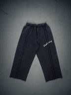 Signature Wideleg Sweats - Faded Black