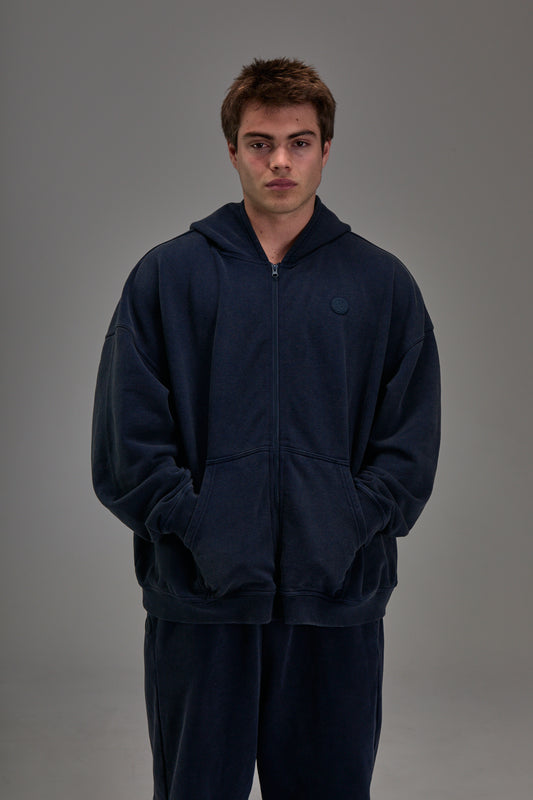 Navy Heavyweight Zip Up
