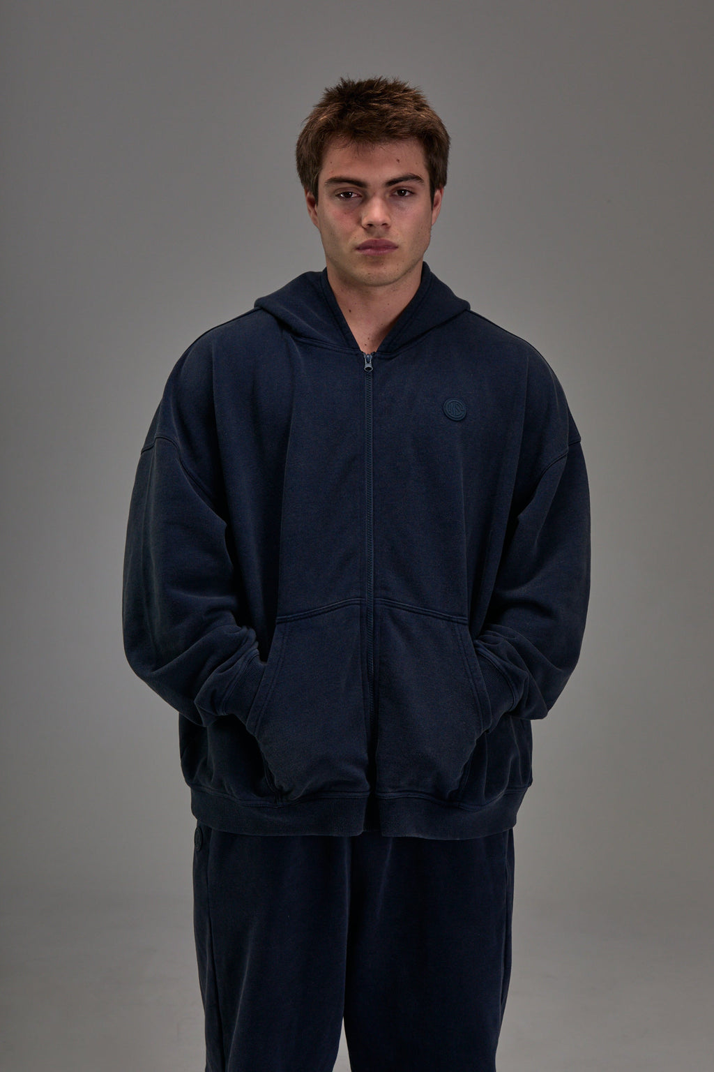 Heavyweight Zip Up - Navy