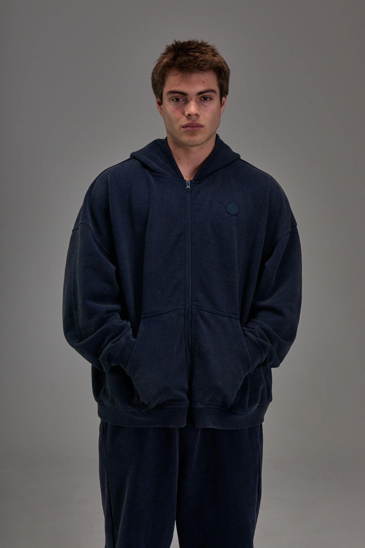 Heavyweight Zip Up - Navy