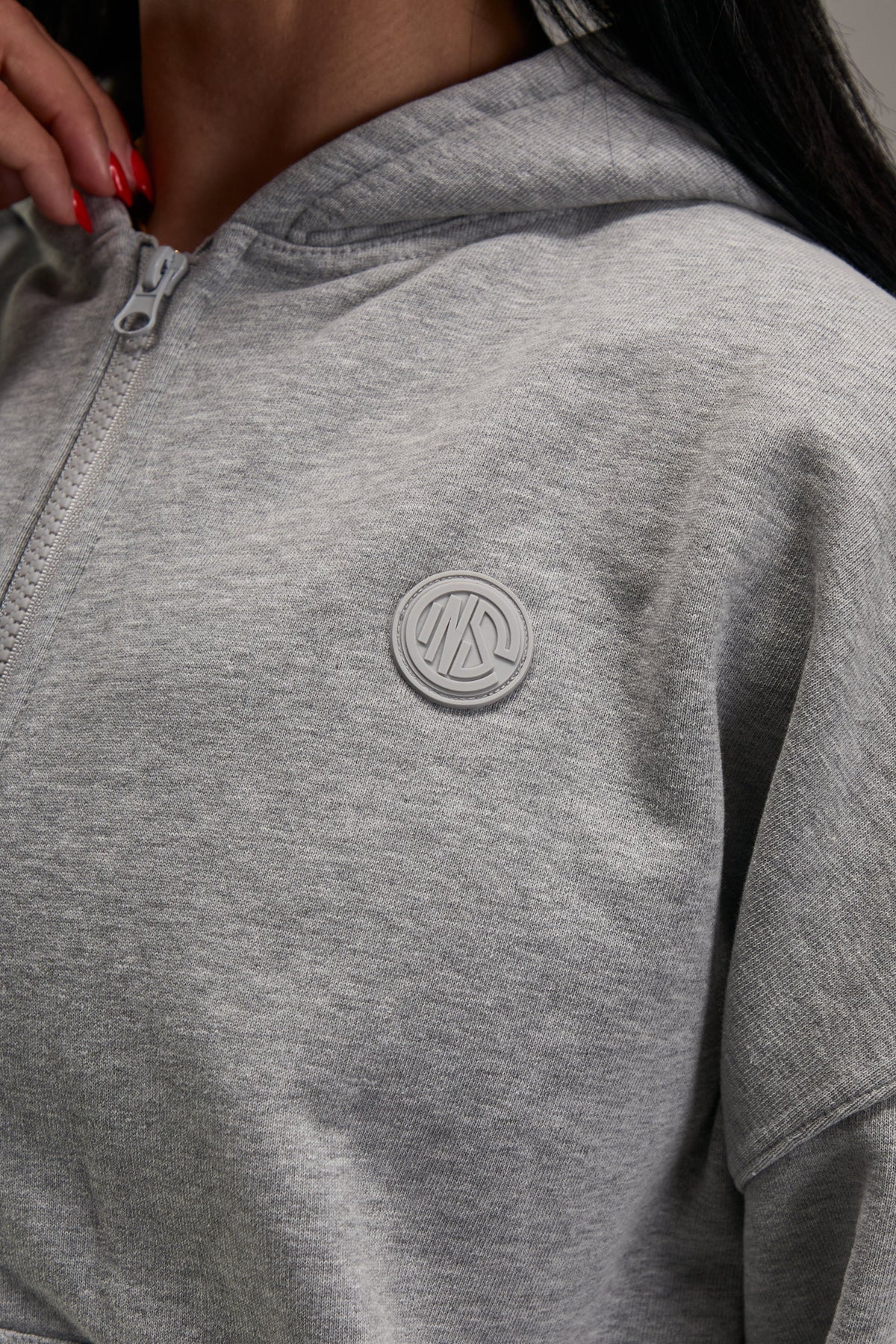 Heavyweight Zip Up - Heather Grey