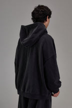 Heavyweight Zip Up - Faded Black