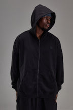 Heavyweight Zip Up - Pitch Black