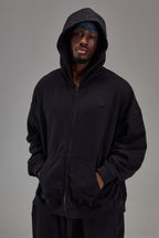 Heavyweight Zip Up - Pitch Black