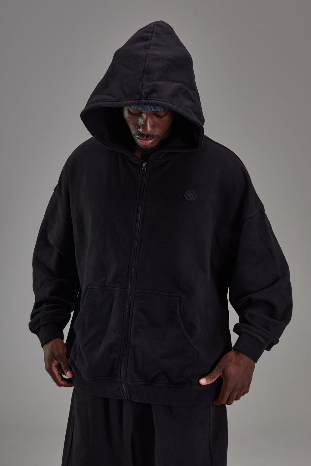 Heavyweight Zip Up - Pitch Black