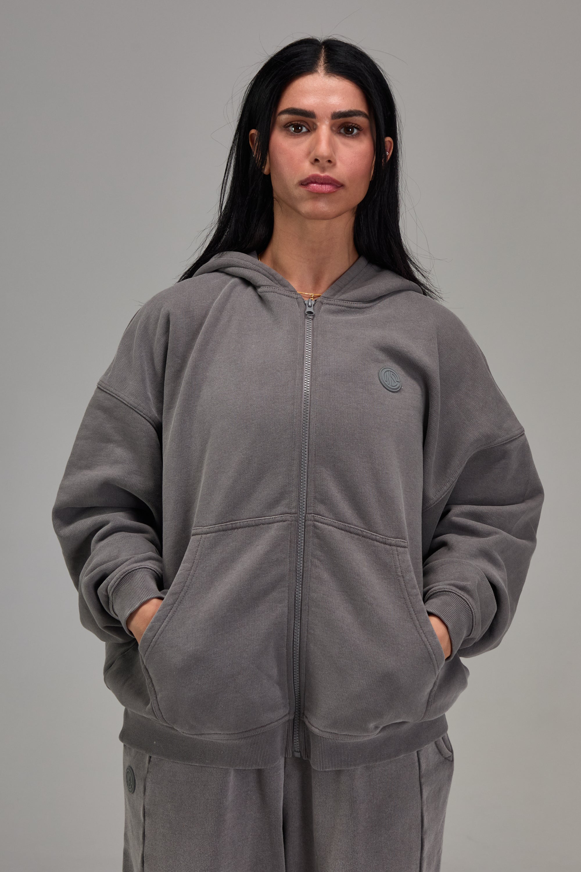 Gunmetal Grey Heavyweight Zip Up