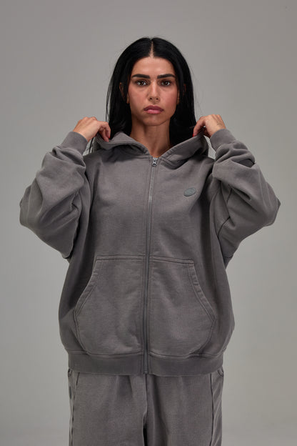 Gunmetal Grey Heavyweight Zip Up
