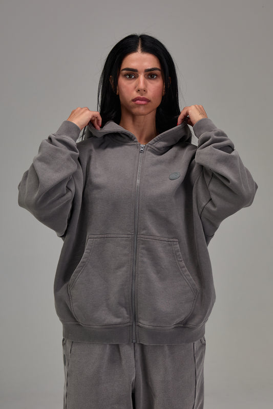 Gunmetal Grey Heavyweight Zip Up