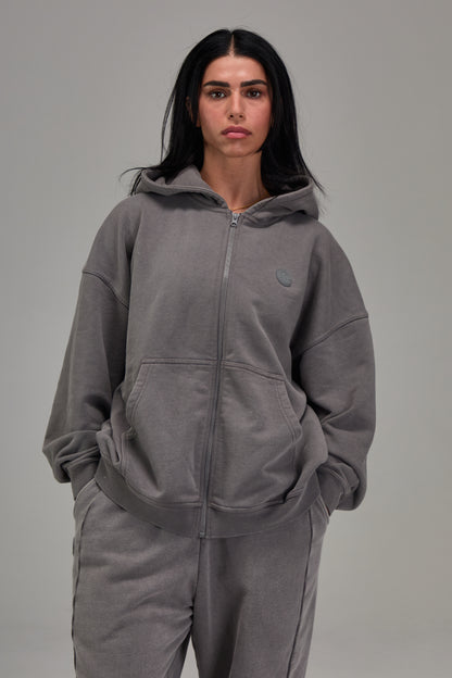 Gunmetal Grey Heavyweight Zip Up