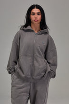Heavyweight Zip Up - Gunmetal Grey