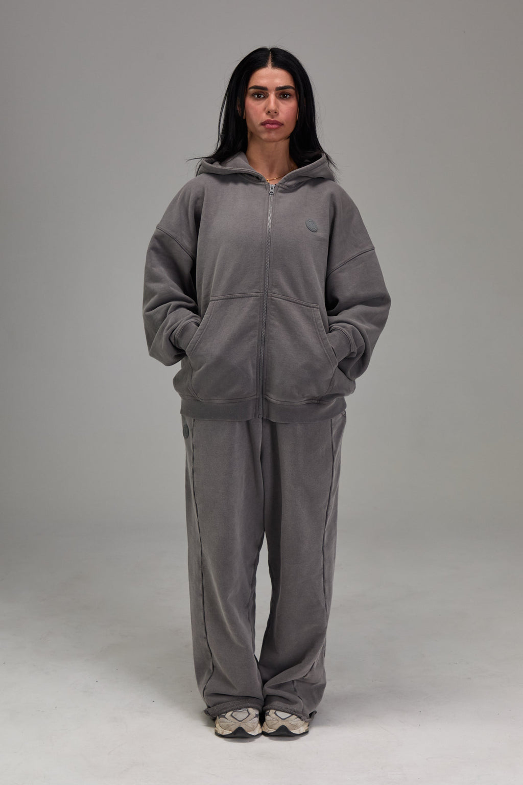 Heavyweight Zip Up - Gunmetal Grey