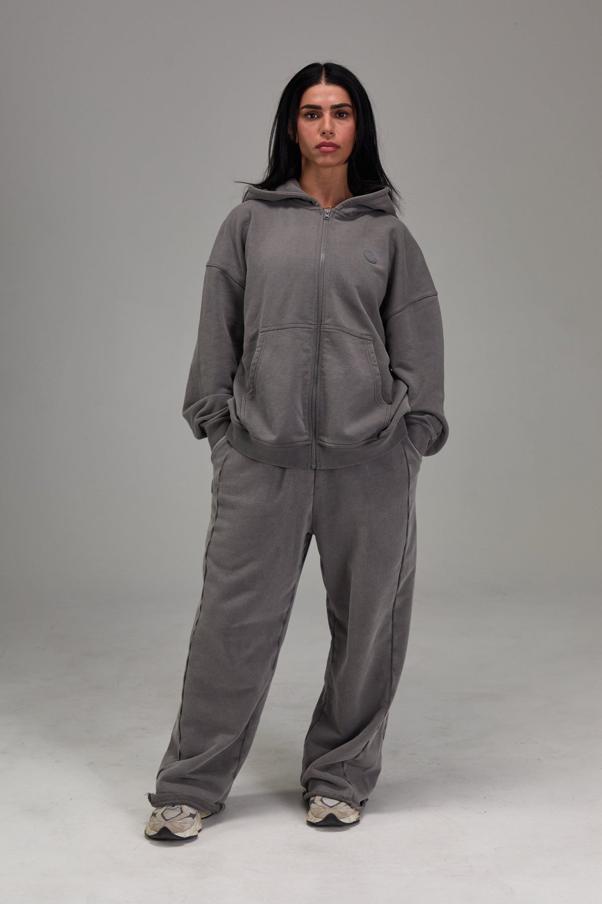 Heavyweight Zip Up - Gunmetal Grey