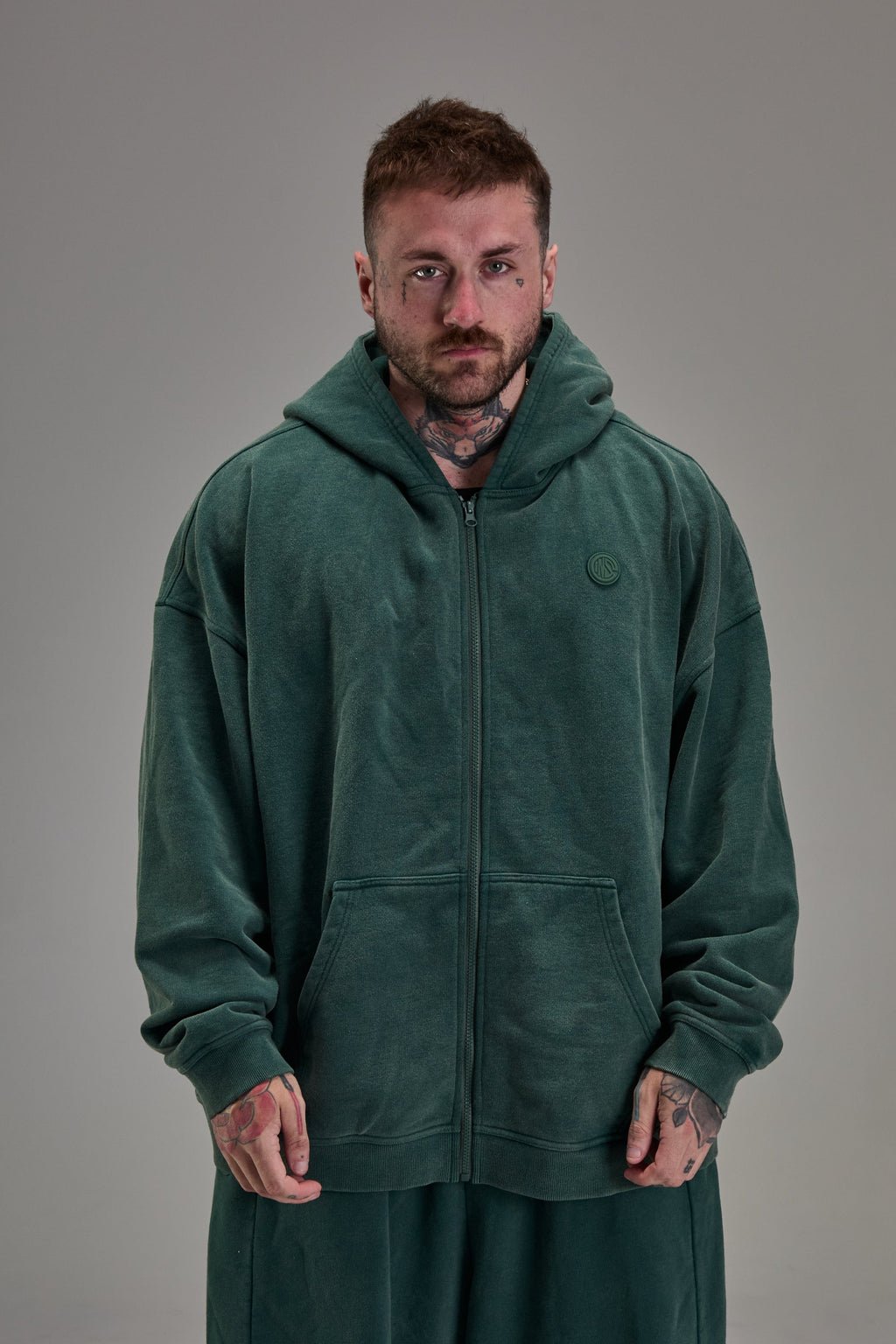 Heavyweight Zip Up - Forest Green
