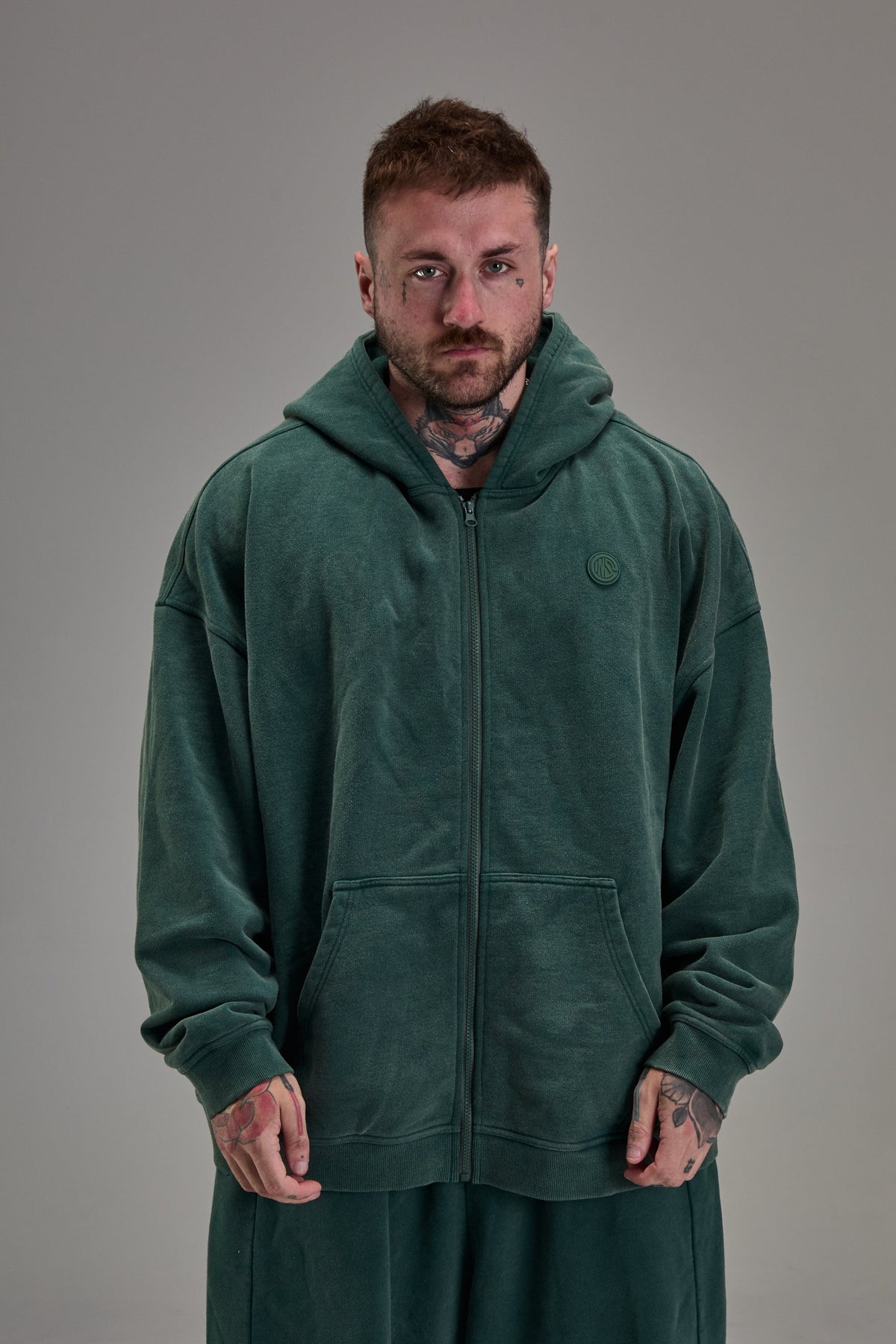 Heavyweight Zip Up - Forest Green