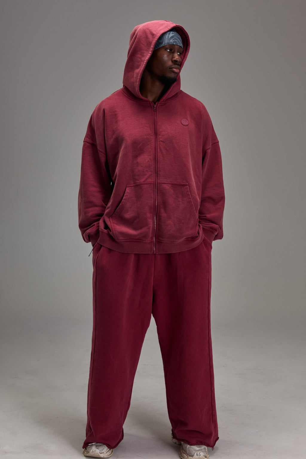 Heavyweight Zip Up - Washed Red