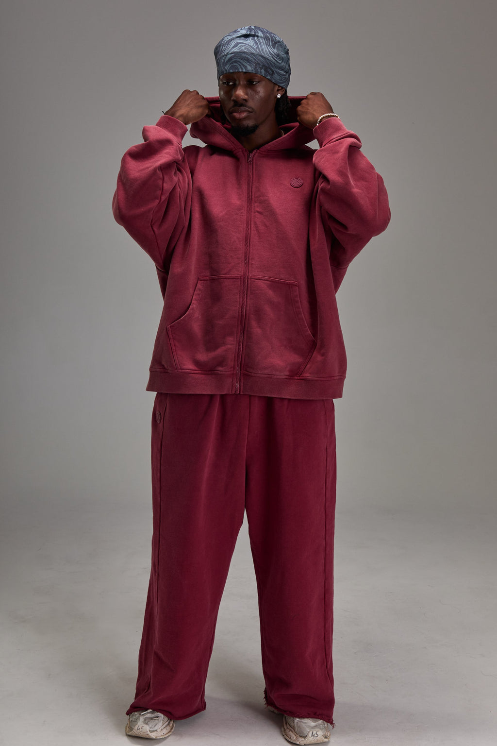 Heavyweight Zip Up - Washed Red