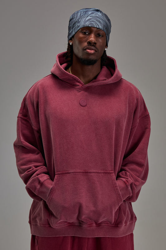 Washed Red Heavyweight Pullover