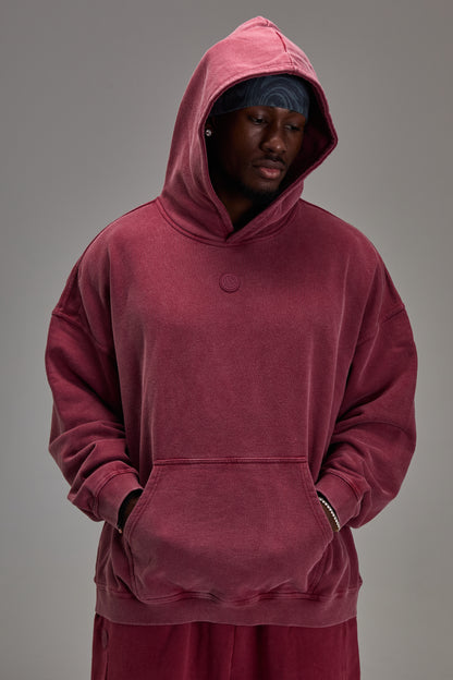 Washed Red Heavyweight Pullover