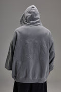Embossed Heavyweight Zip-up - Grey