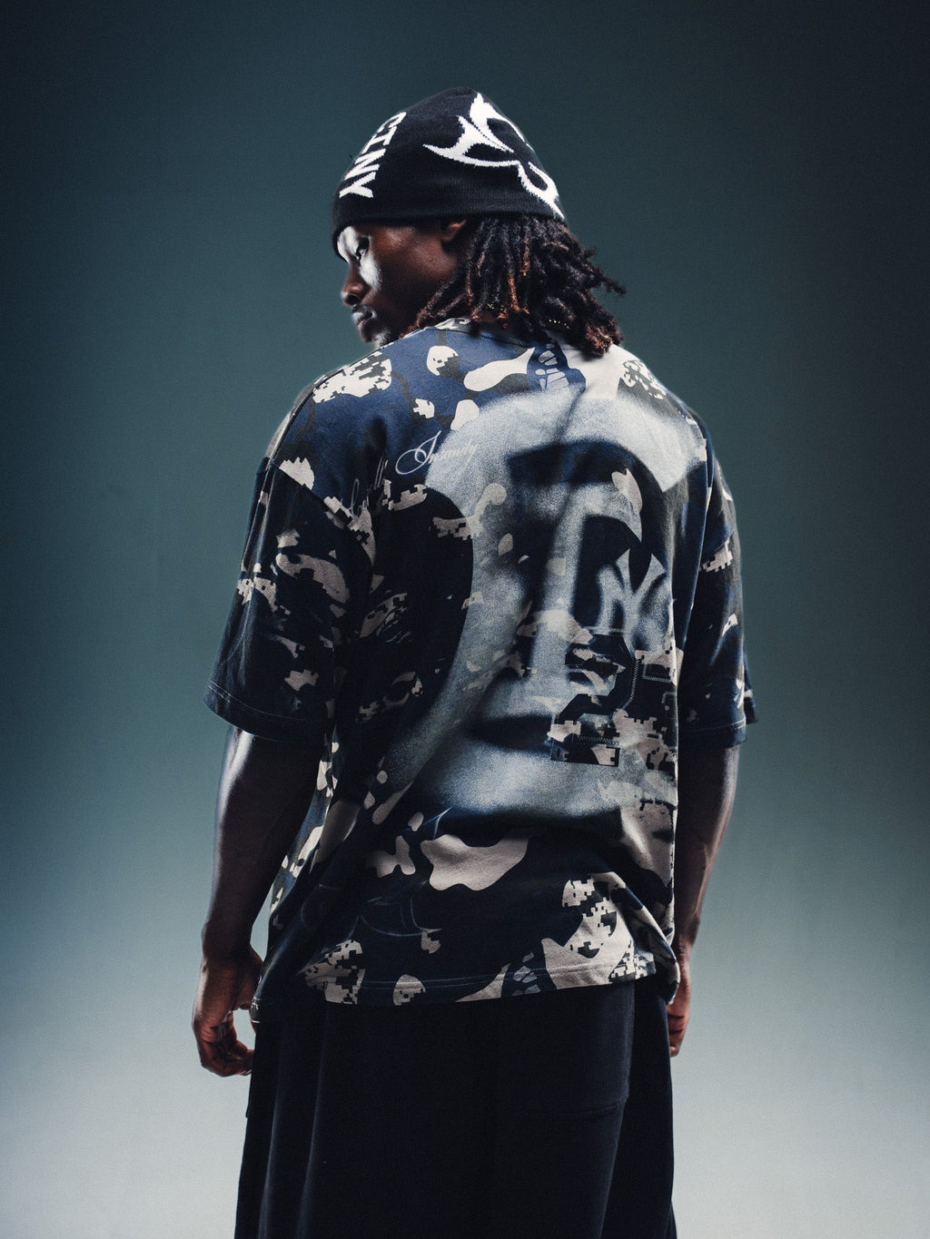 Camo Spray Tee - Blue