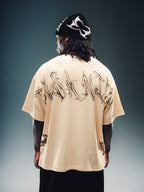Graffiti Pump Cover - Beige w/ Black