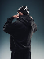 Butterfly Zip-Up - Black w/ White