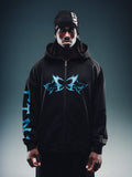 Butterfly Zip-Up - Black w/ Blue