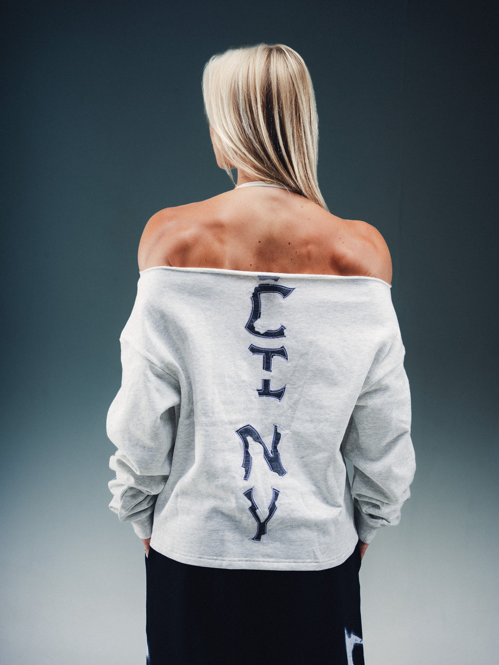 Butterfly Off The Shoulder Crewneck