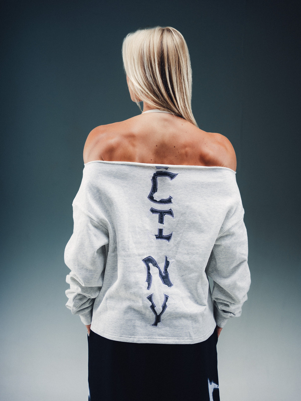 Butterfly Off The Shoulder Crewneck