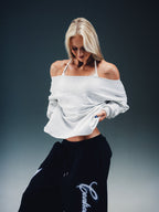 Butterfly Off The Shoulder Crewneck